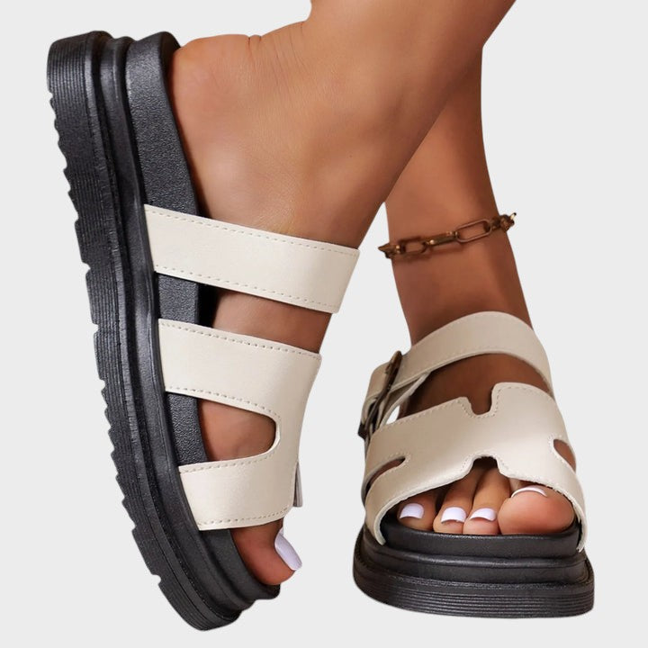 Gaeta - Sandalias ortopédicas con diseño en H