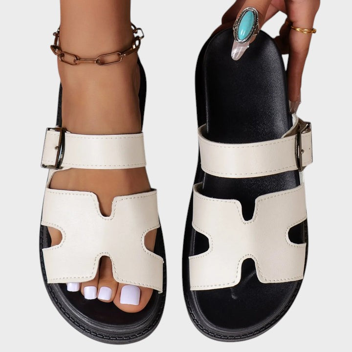 Gaeta - Sandalias ortopédicas con diseño en H