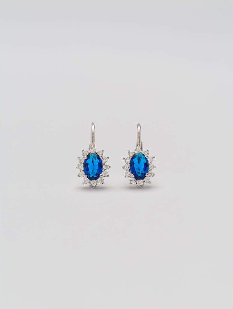 Malcesine - Pendientes con Colgante Azul