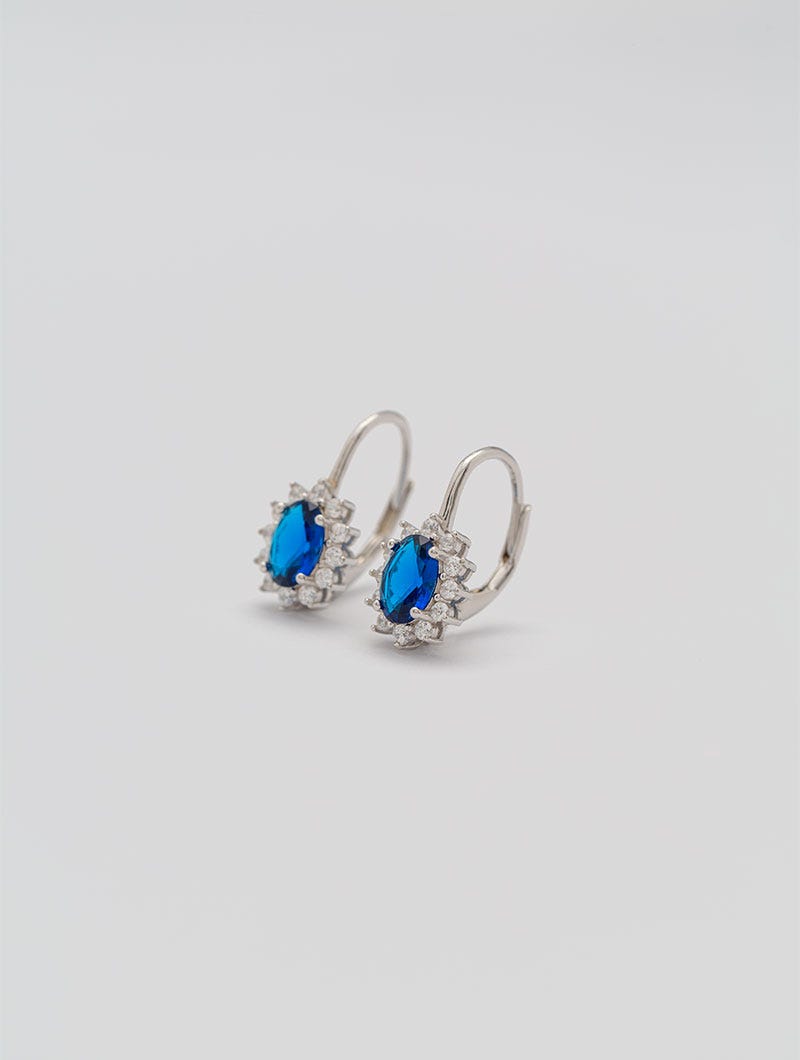 Malcesine - Pendientes con Colgante Azul