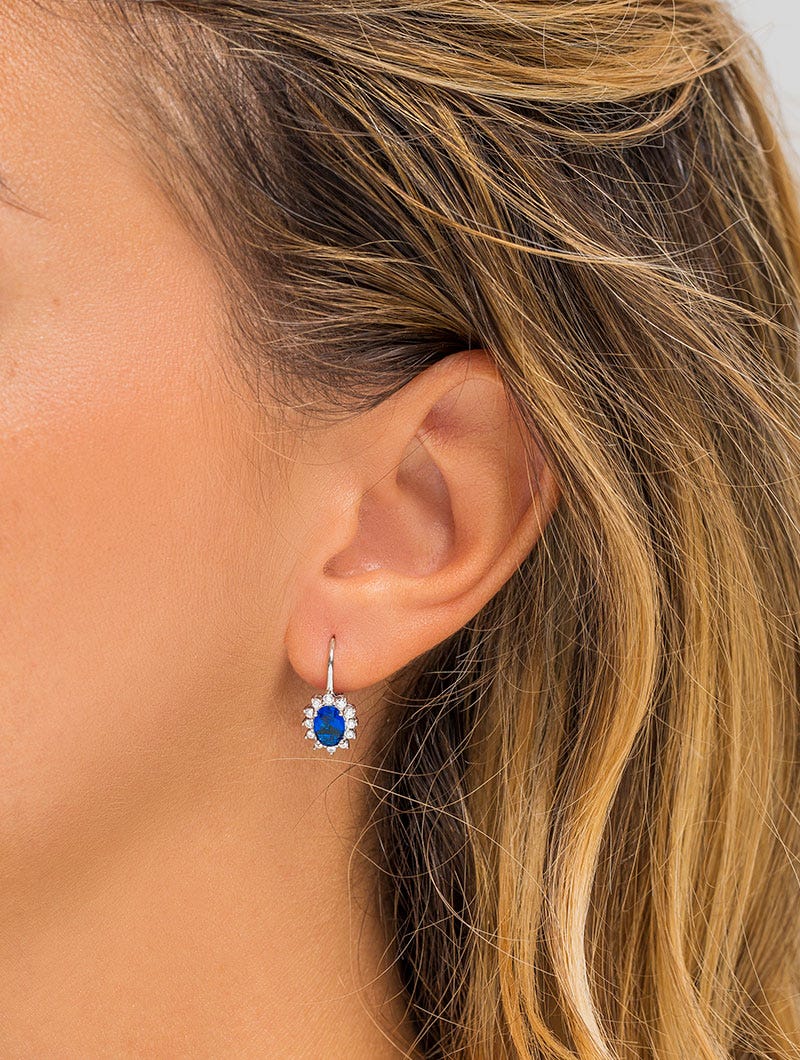 Malcesine - Pendientes con Colgante Azul