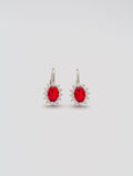 Limone - Pendientes con Colgante Rojo