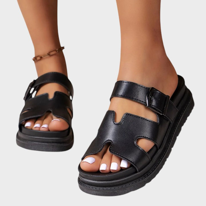 Gaeta - Sandalias ortopédicas con diseño en H