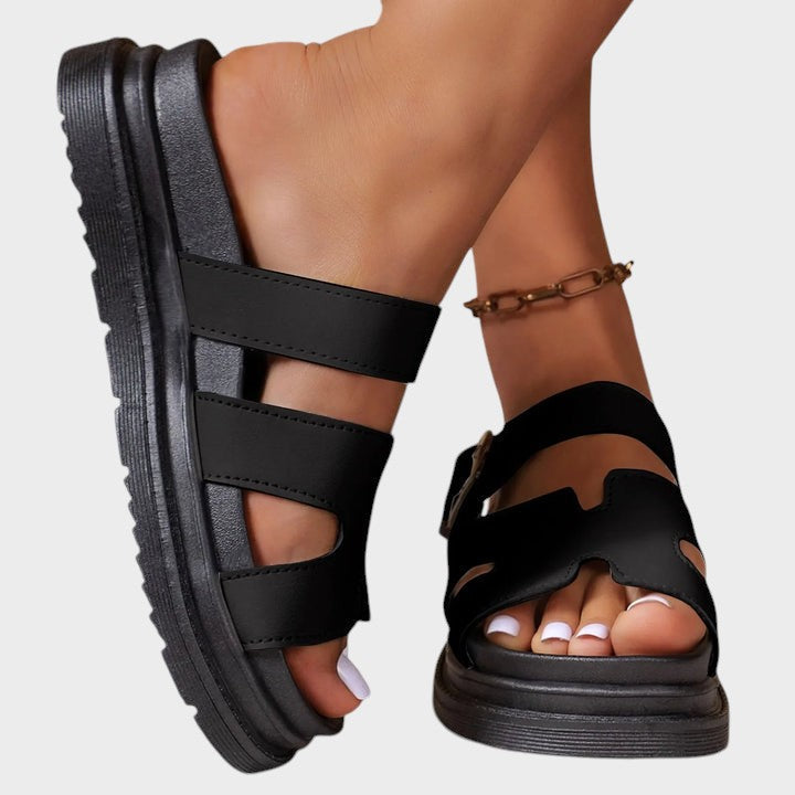 Gaeta - Sandalias ortopédicas con diseño en H