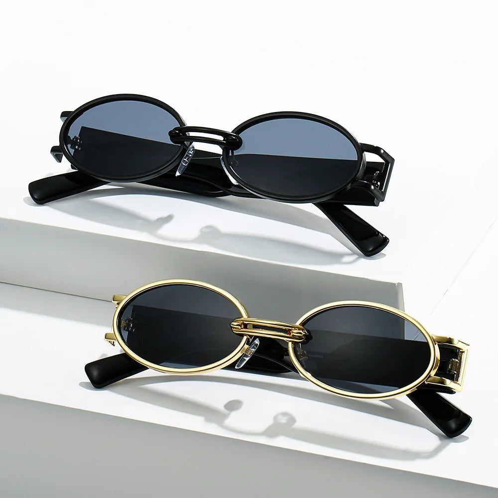 Ponza - Gafas de Sol Ovaladas con Puente Dorado