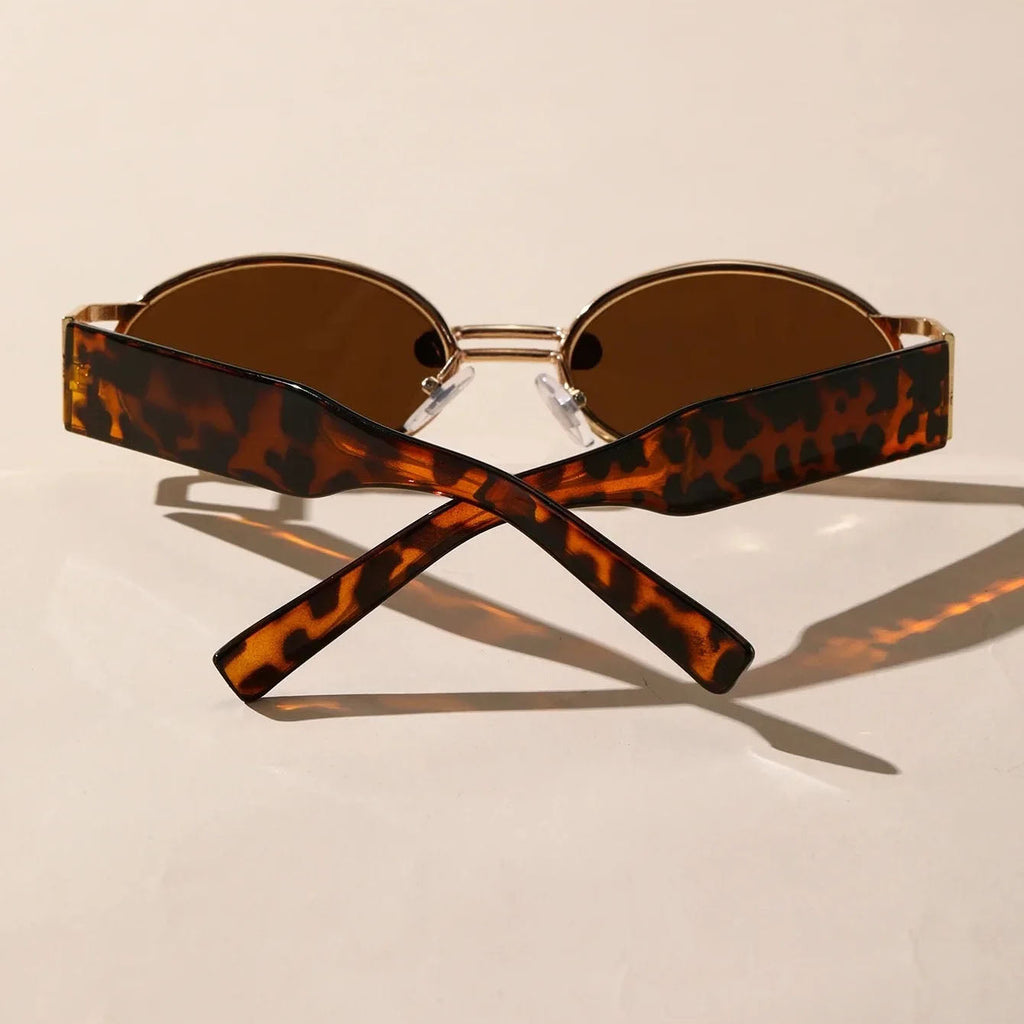 Ponza - Gafas de Sol Ovaladas con Puente Dorado