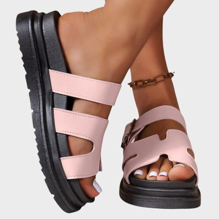 Gaeta - Sandalias ortopédicas con diseño en H
