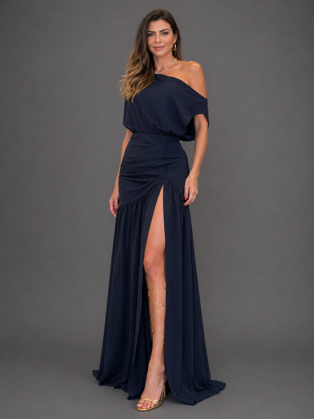 Trieste - Vestido Elegante Manga Raglán