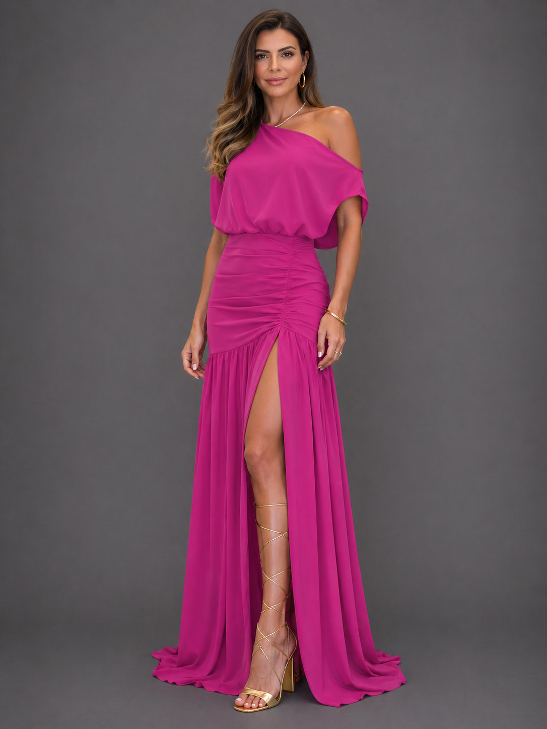 Trieste - Vestido Elegante Manga Raglán