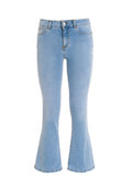 Treviso - Vaqueros Flare Cropped en Denim Lavado Claro
