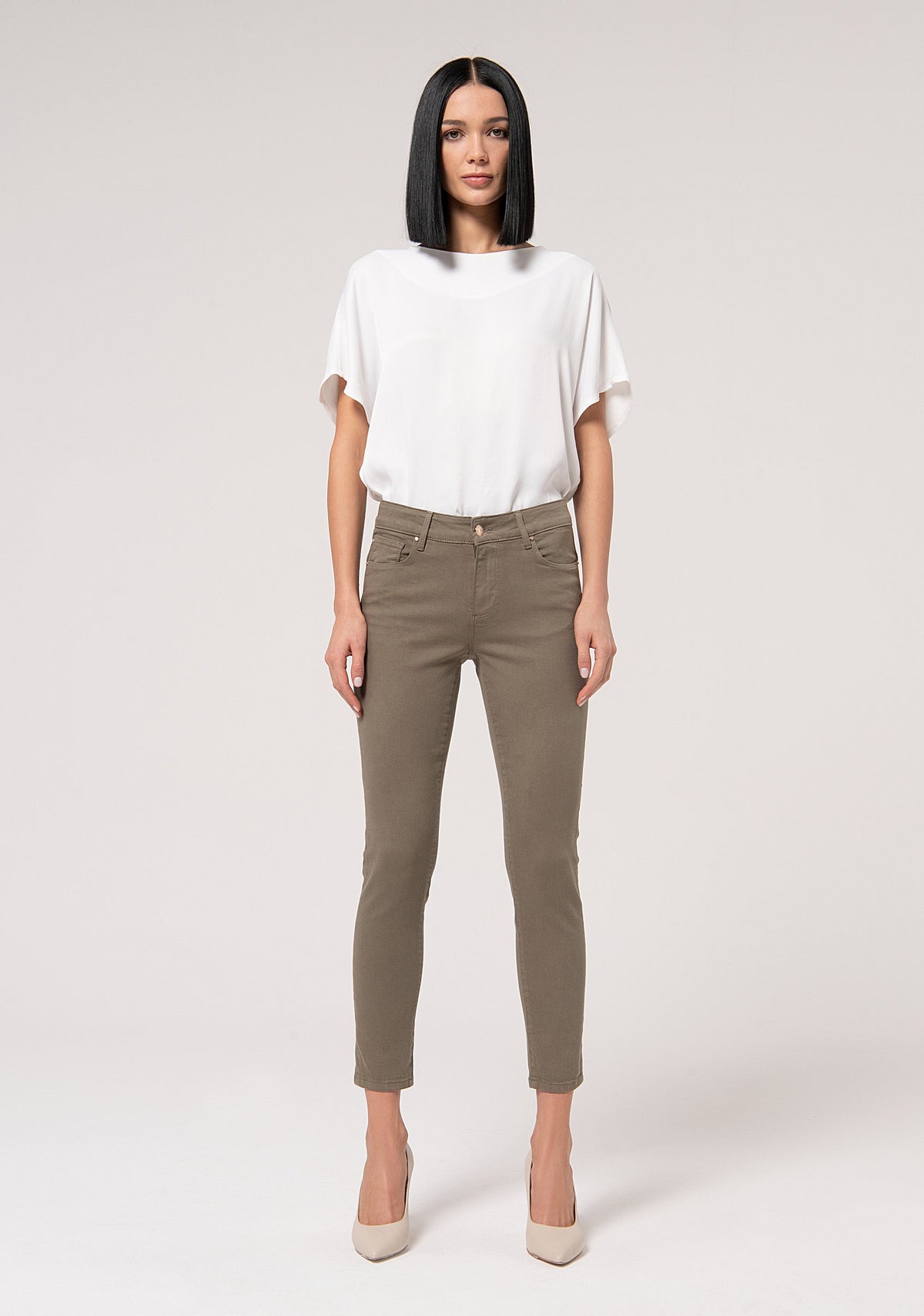 Padova - Pantalón Slim de Algodón con Efecto Perfect Shape