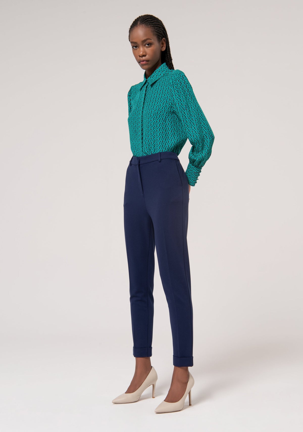 Piacenza - Pantalón Chino Slim en Tejido Stretch