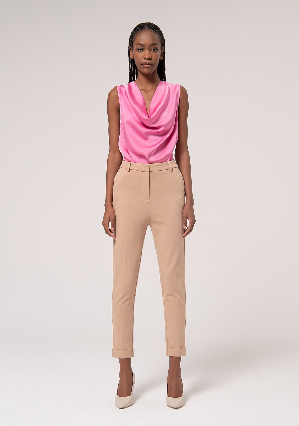 Piacenza - Pantalón Chino Slim en Tejido Stretch