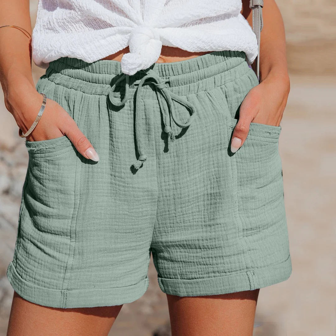 Riccione - Pantalones Cortos de Talle Alto