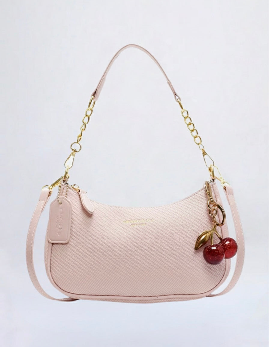 Vignola - Bolso Media Luna con Charm de Cerezas