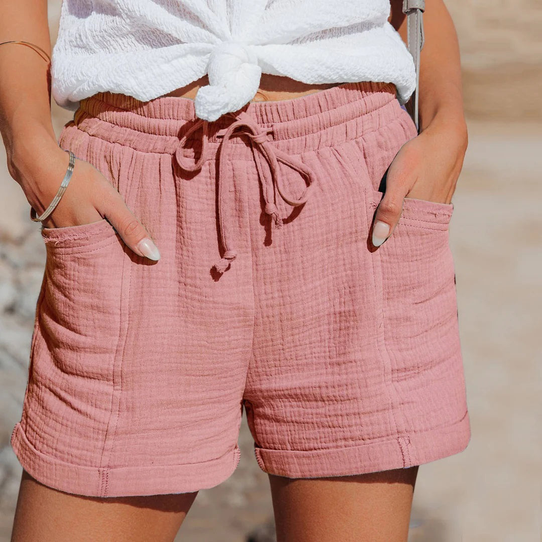 Riccione - Pantalones Cortos de Talle Alto