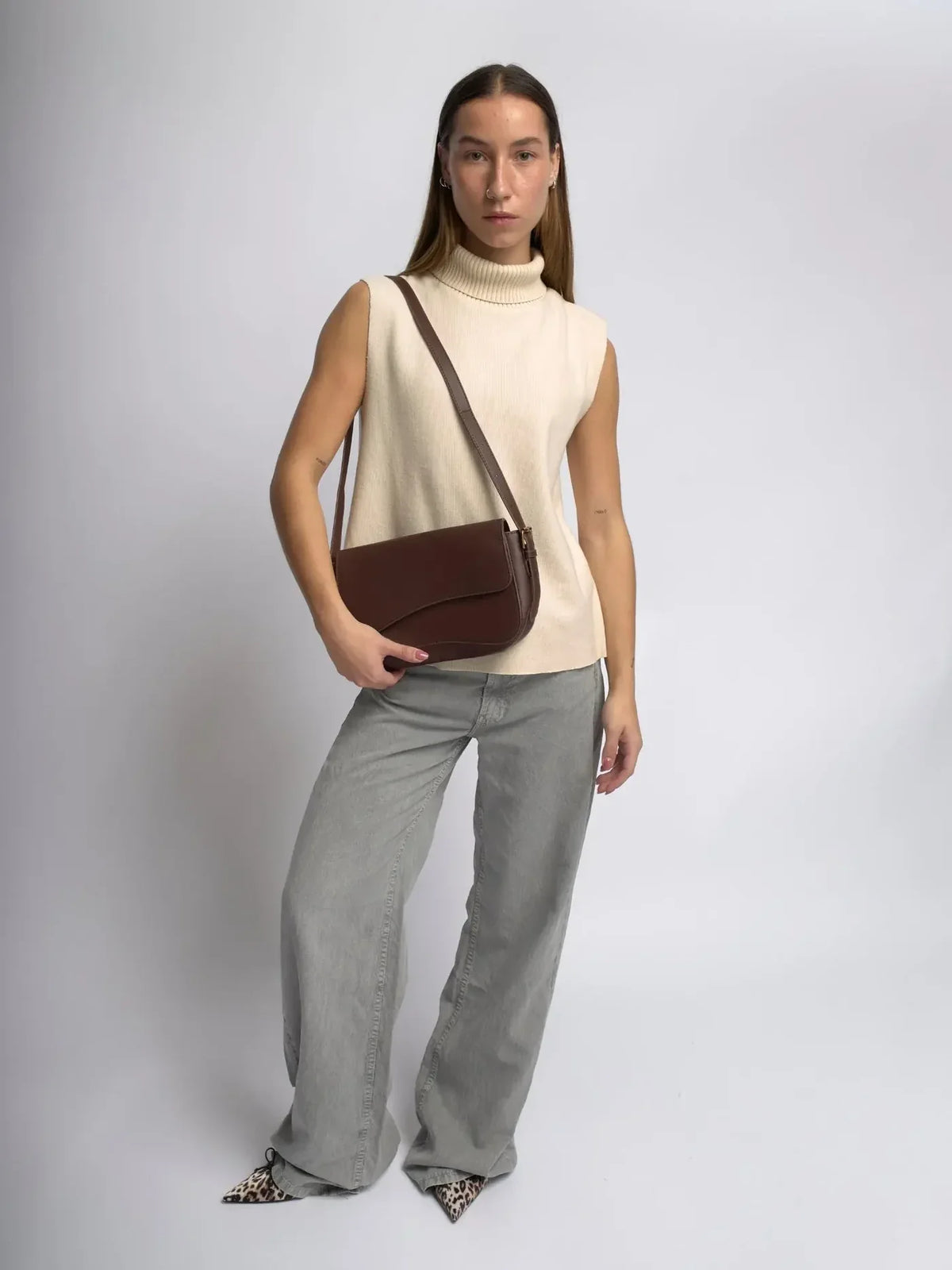 Capalbio - Bolso Baguette con Solapa