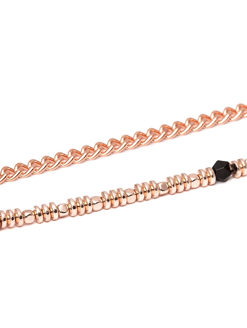 Cannobio - Cadena de Cuentas en Oro Rosa