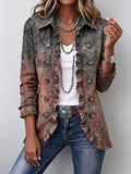 Flaminia - Chaqueta Vintage con Estampado Degradado Texturizado