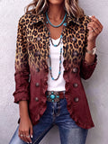 Olimpia - Blazer Leopardo Degradado Burdeos