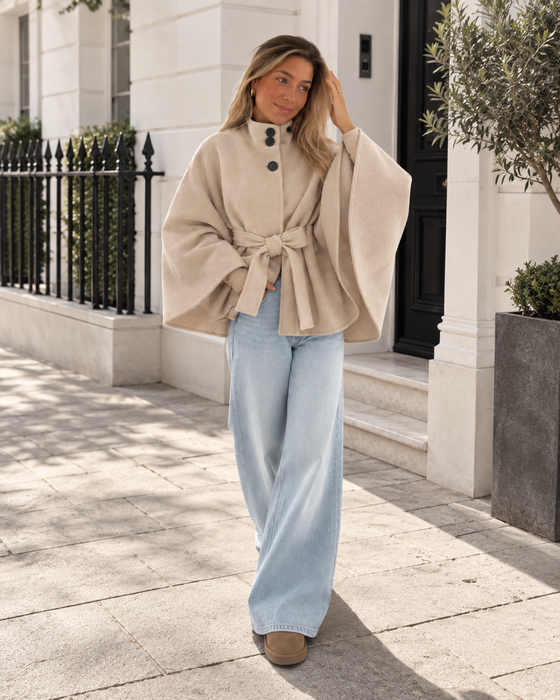 Allegra - Poncho beige