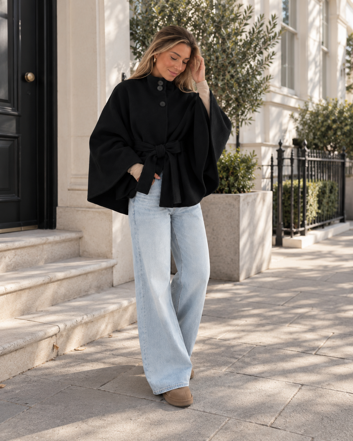 Allegra - Poncho negro