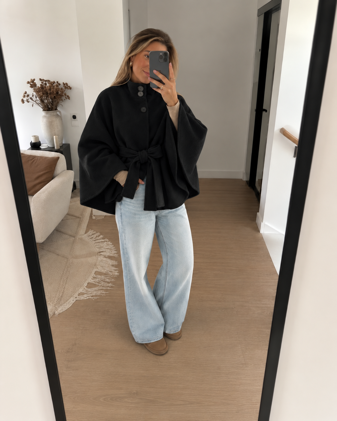 Allegra - Poncho negro