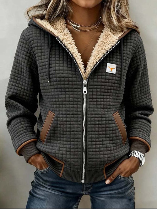 Ainsley | Giacca con Cappuccio Foderata in Sherpa