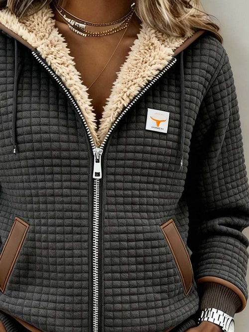 Ainsley | Giacca con Cappuccio Foderata in Sherpa
